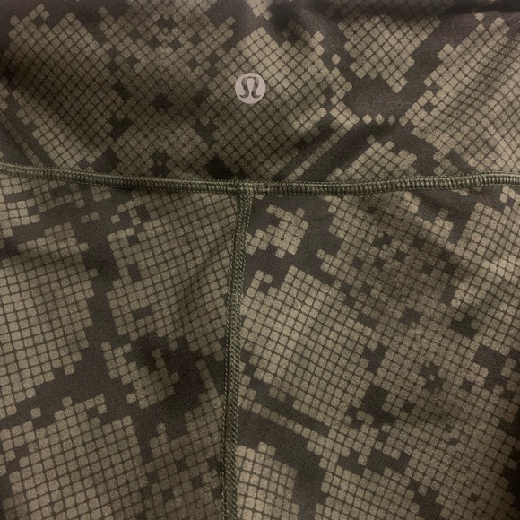 Lululemon, Capri Pants, Green Snakeskin - Picture 2 of 5
